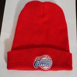 ADIDAS LOS ANGELES CLIPPERS BASKETBALL VINTAGE BEANIE HAT RED ONE SIZE FITS MOST